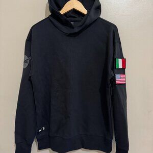 Adidas Juventus x NASA USA Italy Black Knit Hoodie Soccer Mens Size M JE3129 NEW
